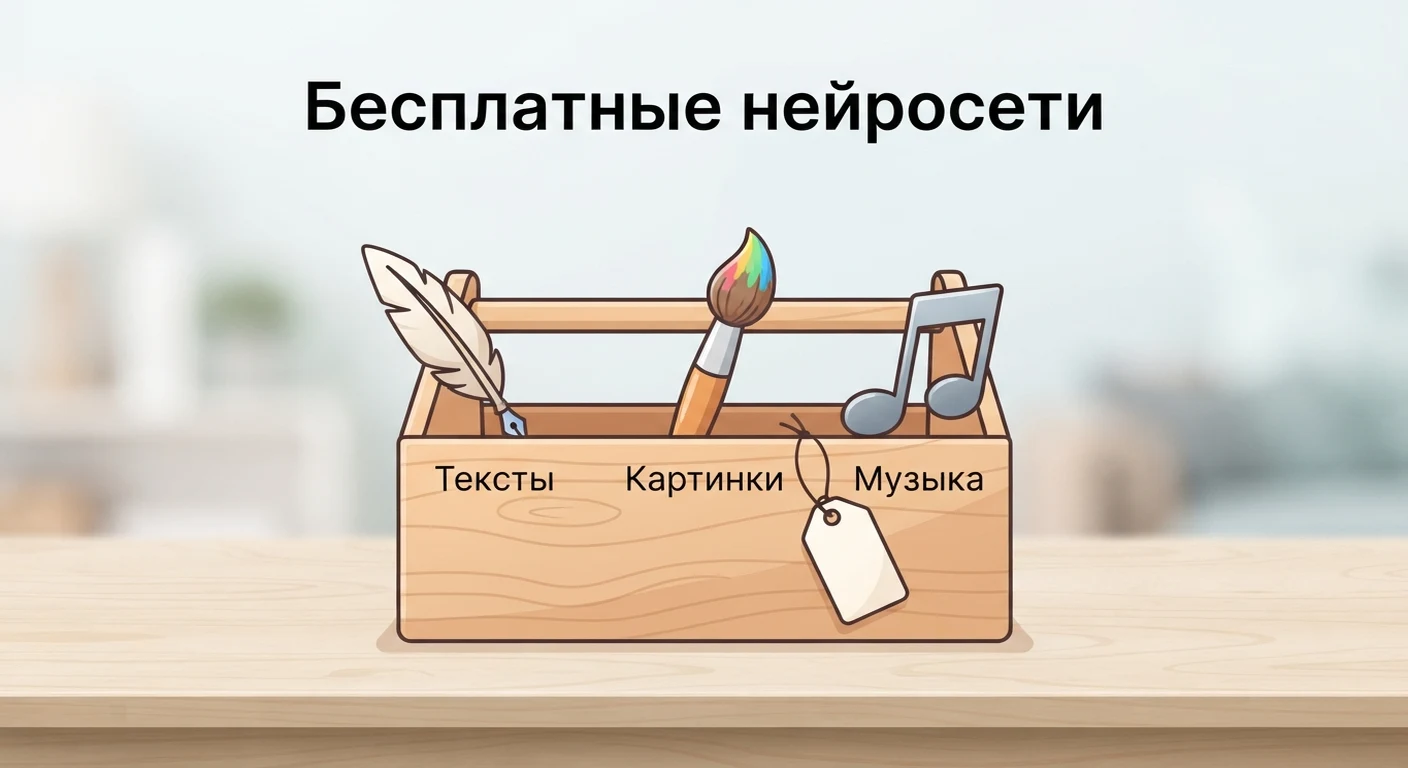 Бесплатные нейросети для текста, картинок, видео и музыки