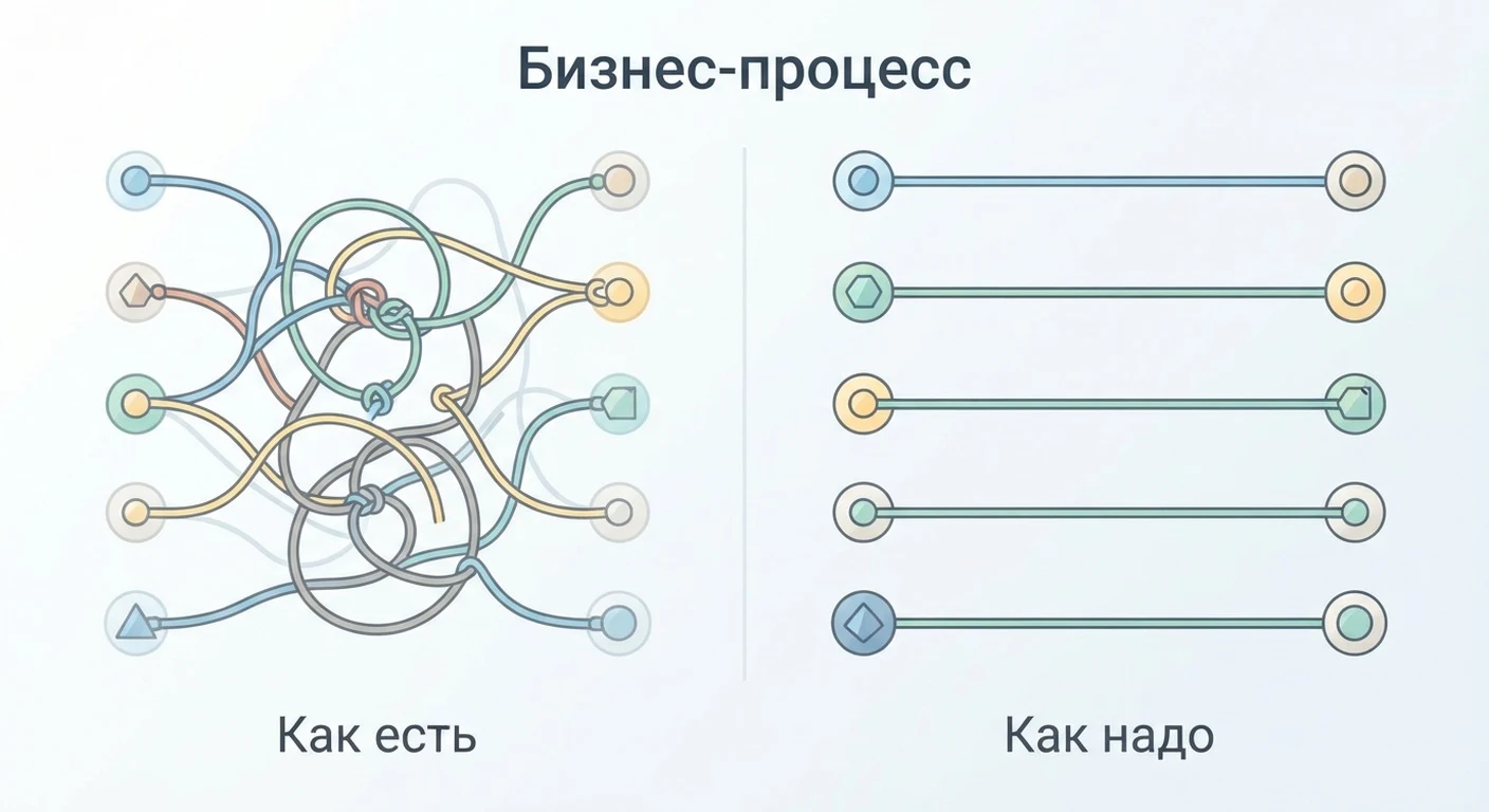 Сначала распутать процесс, потом автоматизировать