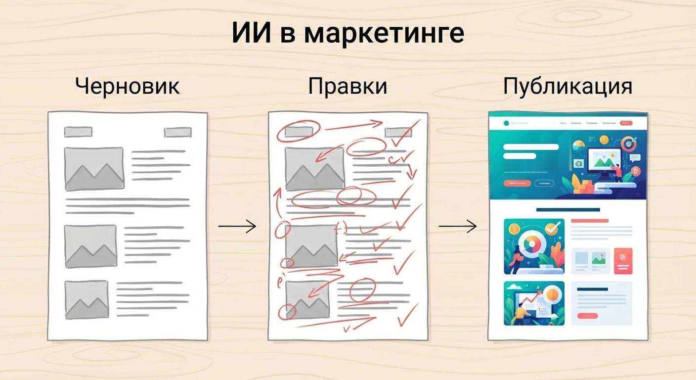 Между черновиком и публикацией всегда есть работа человека