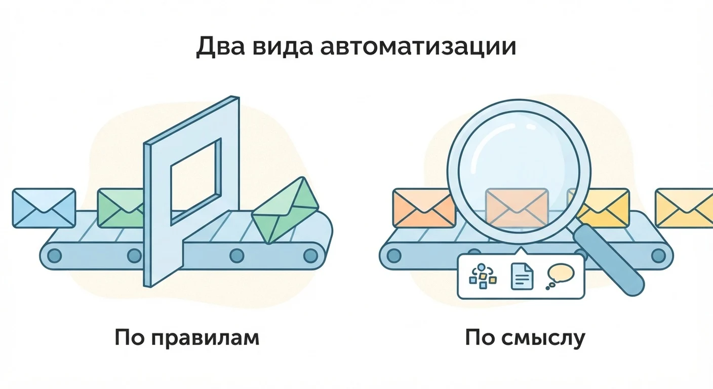 Одна дорожка отбирает по форме, вторая — по смыслу