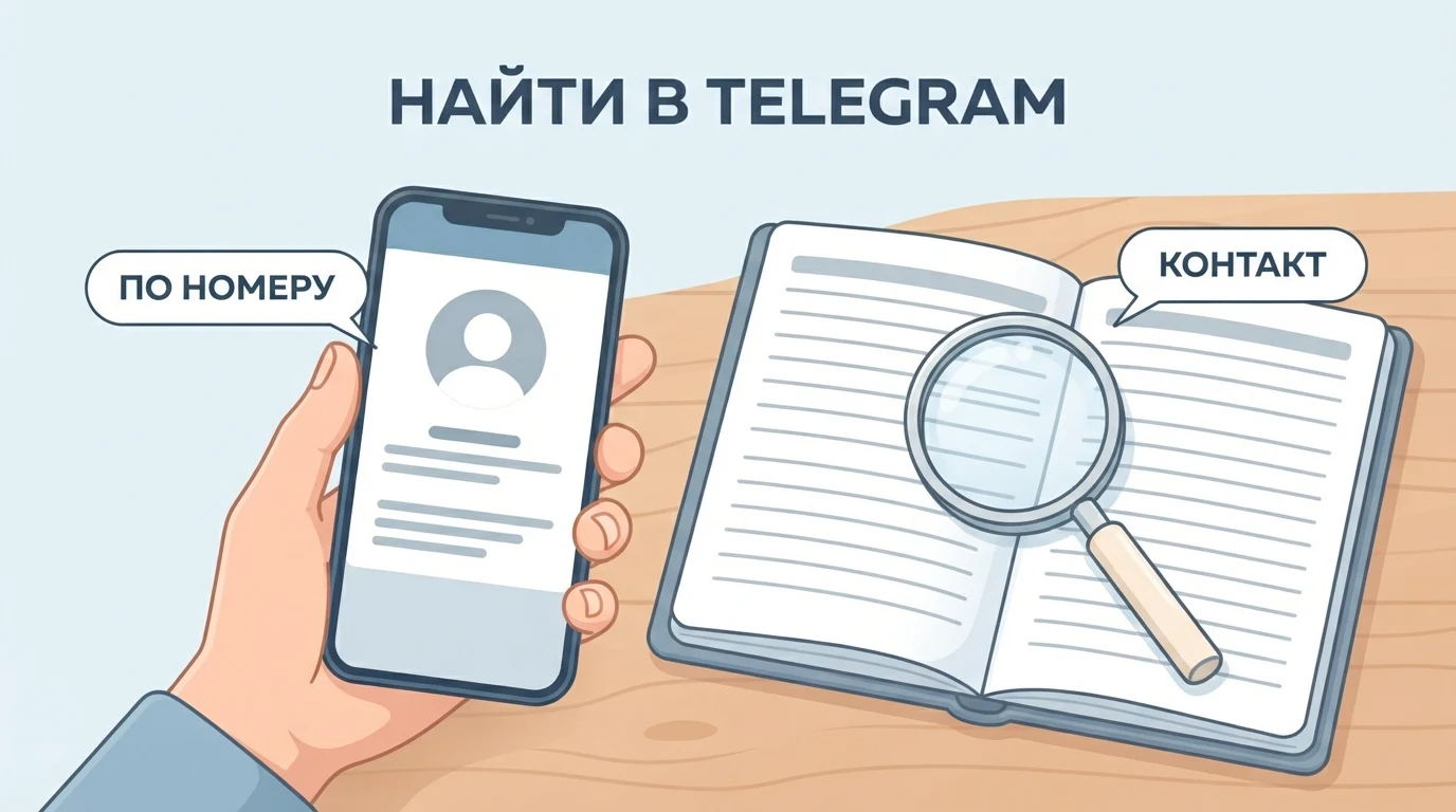 Найти человека в Telegram можно по номеру, имени пользователя или ссылке