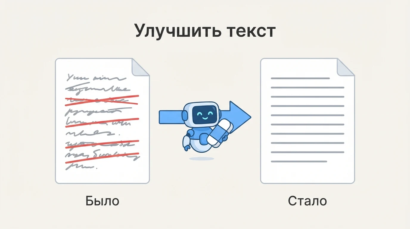 Нейросеть превращает черновик в аккуратный текст