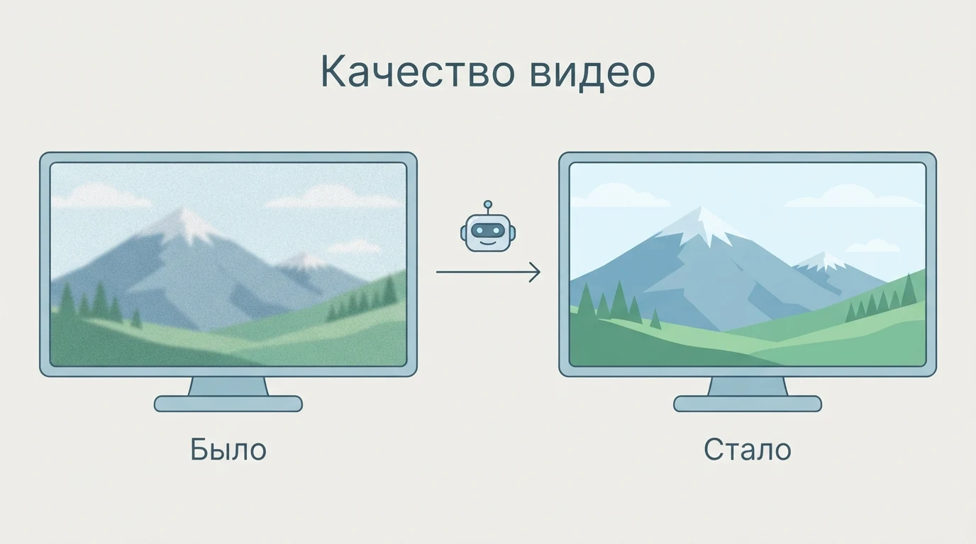 Нейросеть делает размытое видео чётче