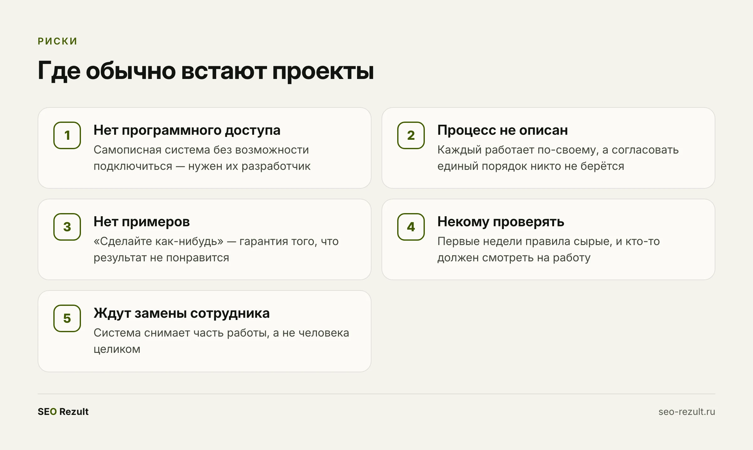 Что срывает внедрение